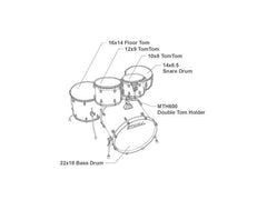 Tama Superstar Classic Maple Wrap 5 Piece Shell Pack