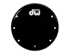 DW 22" Bass Drum Resonant Head Gloss Black Vented